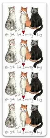 The Good The Bad And Incredibly Furry Bookmark by Alex Clark