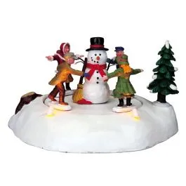 THE MERRY SNOWMAN,  BATTERY OPERATED (4.5V)