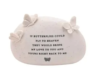 Thoughts of You Butterfly Graveside Pebble - Fly To Heaven - image 1