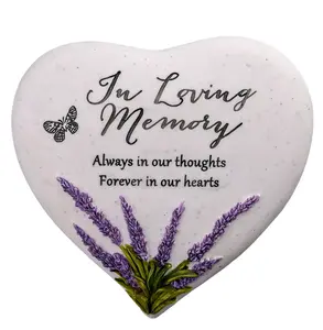 Thoughts Of You Heart Stone / Lavender - Loving Memory - image 1