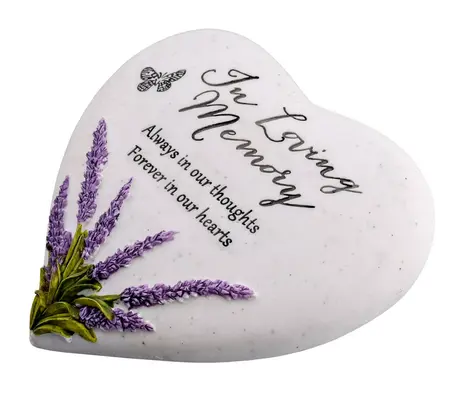 Thoughts Of You Heart Stone / Lavender - Loving Memory - image 3
