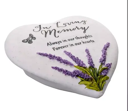 Thoughts Of You Heart Stone / Lavender - Loving Memory - image 2