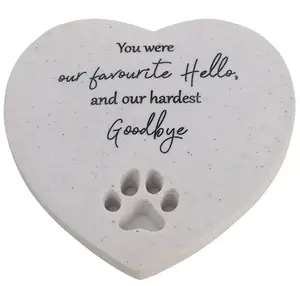 Thoughts of You Pet Memorial Heart Stone - Small - image 1