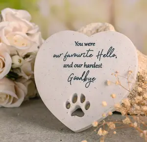 Thoughts of You Pet Memorial Heart Stone - Small - image 2