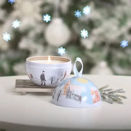 Tin Candle W25 Snowflake Sparkle - image 3