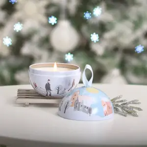 Tin Candle W25 Snowflake Sparkle - image 3