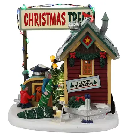 TINY HOUSE TREE LOT,  BATTERY OPERATED (4.5V) - image 3