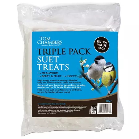 Tom Chambers Triple Pack Suet Treats 900g