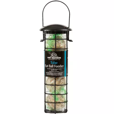 Tom Chambers Tube Fat Ball Feeder with 4 Fat Balls