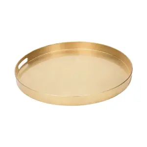 TRAY ROUND 46X4CM GOLD