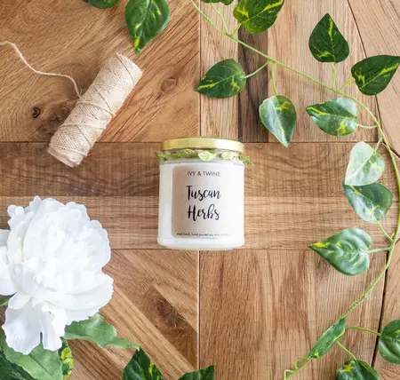 Tuscan Herbs (190g) Candle from Ivy & Twine