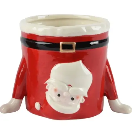 Upside Down Santa or Mrs Claus Christmas Planter - image 2