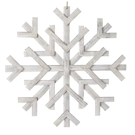 VERY LARGE WOODEN SNOWFLAKE