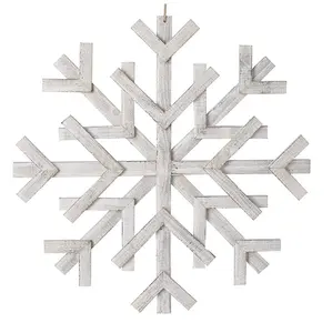 VERY LARGE WOODEN SNOWFLAKE