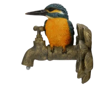 Wall Hang Kingfisher on Garden Tap F