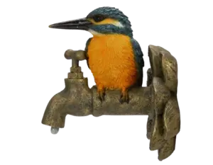 Wall Hang Kingfisher on Garden Tap F