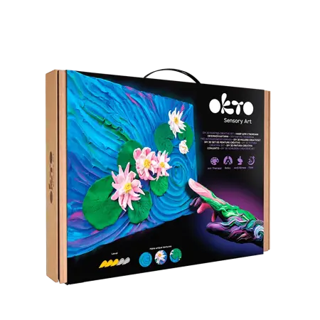 “Water lilies” SENSORY ART Creative SET 30×40 cm - image 1