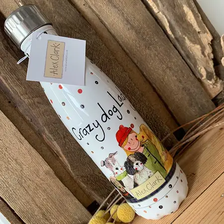 Wb07 Crazy Dog Lady Stainless Steel Water Bottle - image 3
