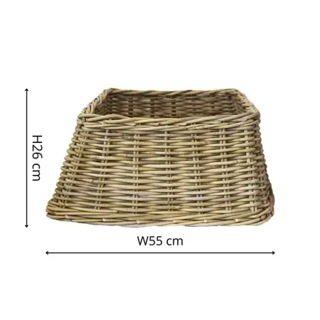 Wicker Tree Skirt Square H26cm W55cm - image 3