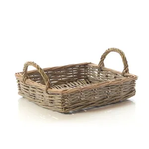 Willow Square Tray With Handles - image 1