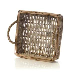Willow Square Tray With Handles - image 2