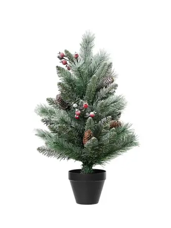 Windham Mini Tree Frosted Berries & Pinecones Indoor