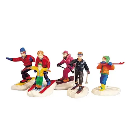 WINTER FUN FIGURINES,  SET OF 5