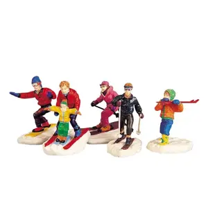 WINTER FUN FIGURINES,  SET OF 5