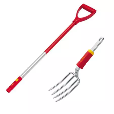 WOLF-Garten Hand Fork & D-Grip Handle Set