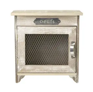 Wooden Egg Cupboard With Mesh Door - image 1