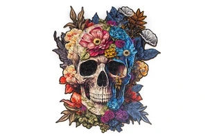 Woden Puzzle - Skull (NEW) - image 2