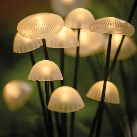 Woodland Solar Mushroom Lights (3 x Sets of 5)