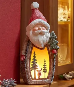 Woodsman SantaGlow Lit Christmas Decoration