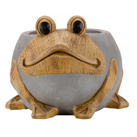 Woodstone Frog Planter - image 1