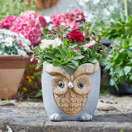 Woodstone Owl Planter - image 2