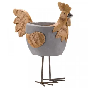 Woodstone Rooster Planter - image 1