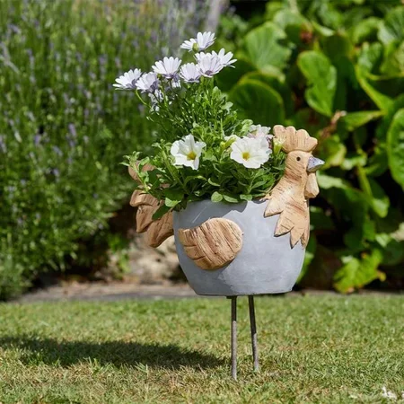 Woodstone Rooster Planter - image 2