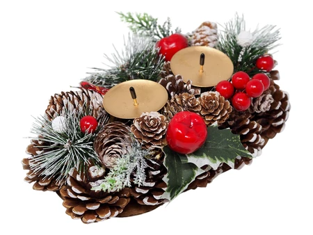 WREATH 26CM ADVENT PINECONE
