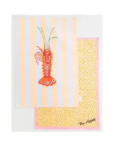 Yvonne Ellen Set Of 2 Tea Towels - Lobster - image 1